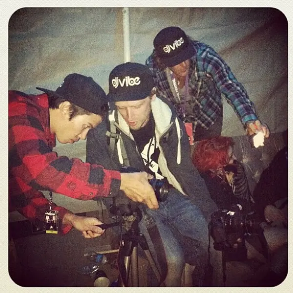 @[7717936716:274:DJ ViBE] crew filming Datsik interview at @[100050302697618:2048:Shambhala Music Festival] http://instagr.am/p/OPDG92rbGB/