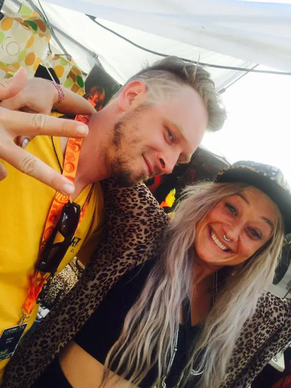 Part of the DJViBE crew getting a fresh hair tattoo by @[378608372156211:274:M3 Artistry] at @[100050302697618:2048:Shambhala Music Festival]. Plus they've got braids and dreads and all kinds of fancy hair stuff. Stop by and check them out!