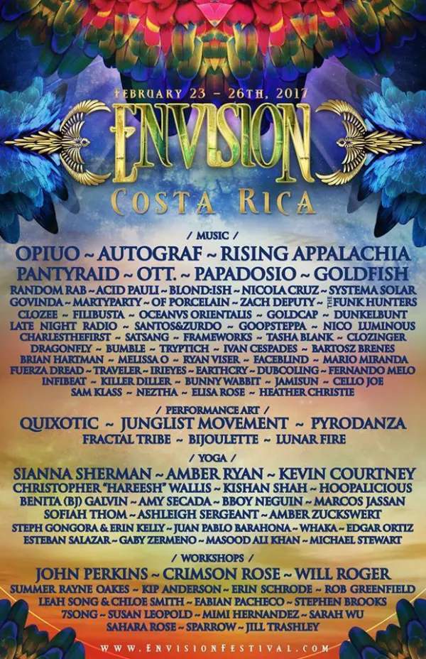 @[125522204164962:274:Envision Festival] highlights some amazing artists. Come boogie to the likes of @[18510635068:274:OPIUO], @[100044244408498:2048:The Funk Hunters], and @[162431153832303:274:CloZee] this February.  It's less than a month until the jungle is full of some funky vibes. Check it out! http://envisionfestival.com/ticketing/