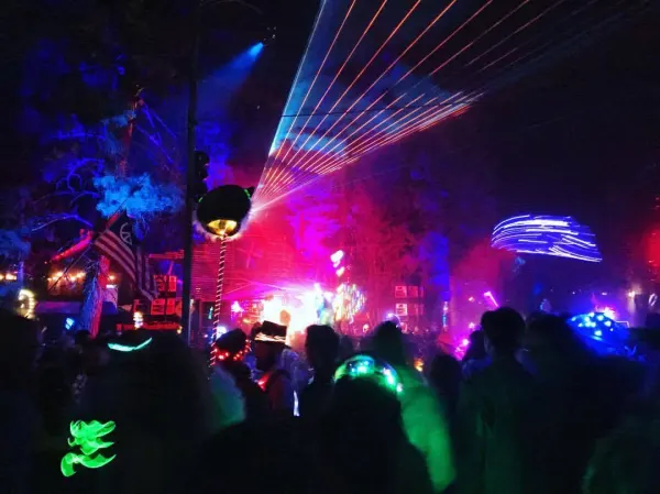 The #sky #stage @[100064691768813:2048:Global Eclipse Gathering] was lit all week 🔥 #festival #music #lasers #lights #totems #somuchfun