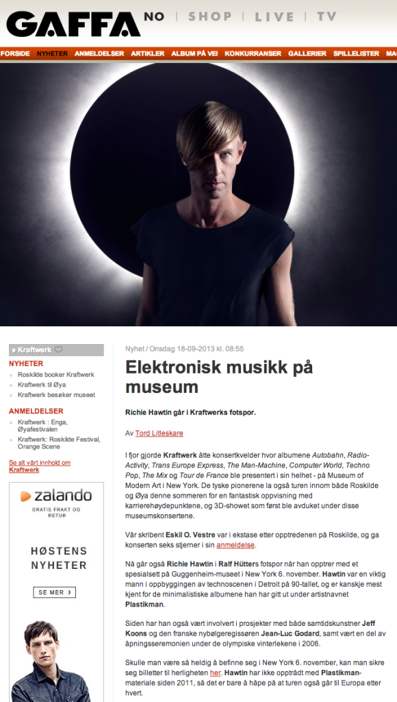 Elektronisk musikk på museum - Nyhet - GAFFA.com