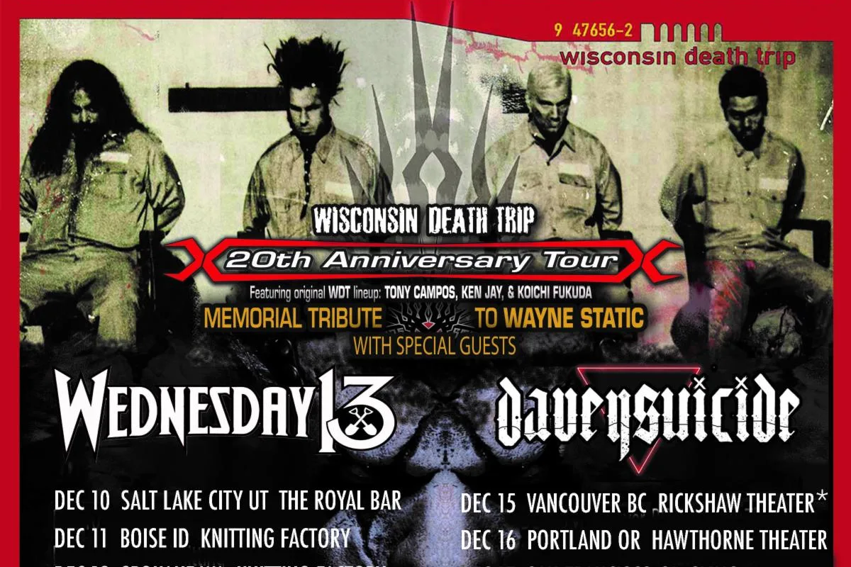 DAVEY SUICIDE Announces Winter Tour with STATIC-X and WEDNESDAY 13