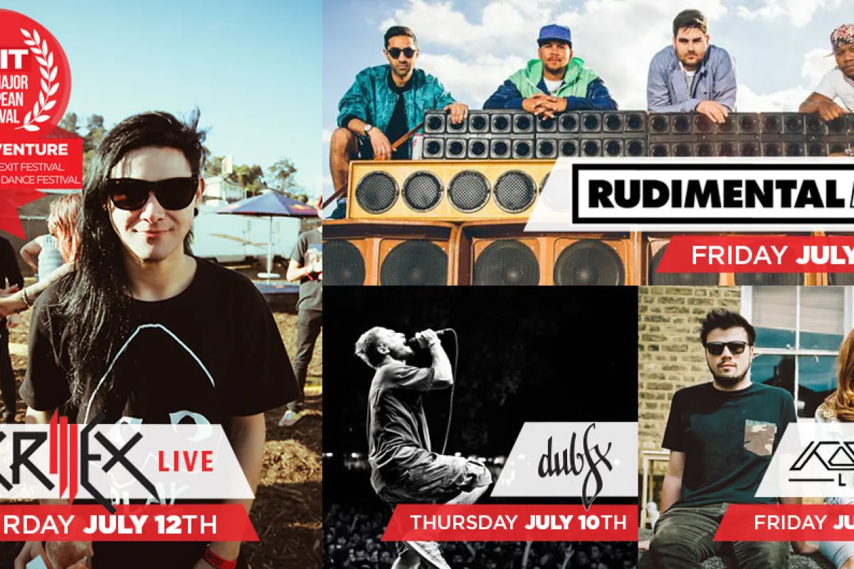 First acts for EXIT Festival 2014: Skrillex, Rudimental Live, Dub FX, Koven Live