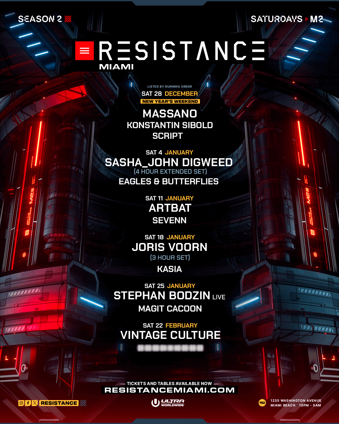 State-of-the-art production and lighting at RESISTANCE Miami's M2 residency